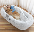 TEWGY Human Dog Bed for Adult, 71"x45"x12" Giant Calming Nest Beds